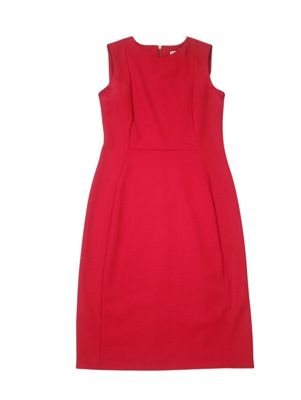 Calvin Klein Red Sleeveless Sheath Dress - Classic Women's Work Dress. 6